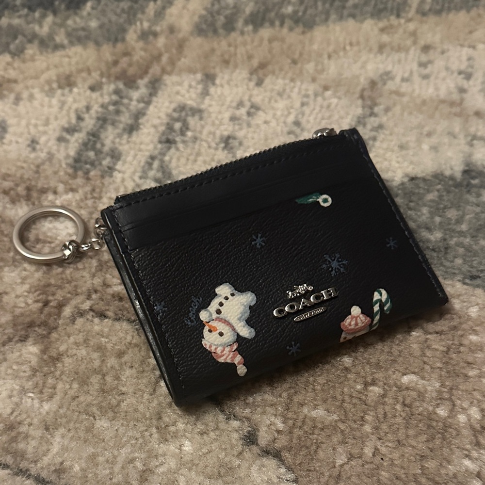 Coach Black Festive Card Holder
